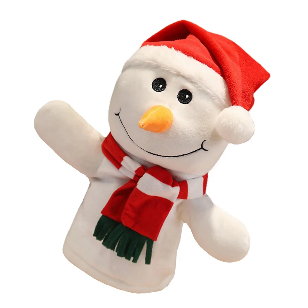 Santa Hand Puppet Adorable Children Toy Lovely Christmas Toys Puppets Cartoon Finger for Kids Mini Claus Aldult Deerlet