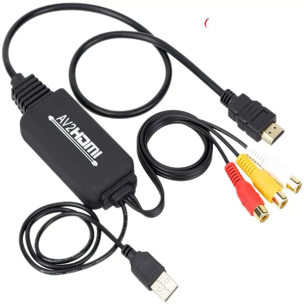 

AV Output USB Charging Video Audio cable RCA HDMI Home Office Converter Cable Plug Play DVD HDTV VCR Stable For PC 1080P HD ﻿