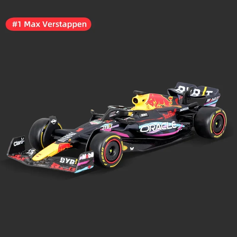 Bburago-Formula One Alloy Racing Toy Modelo, F1 Red Bull, Acabamento 11, Rb19, Miami 1, Acabamento, Simulação, Decoração Presente, 1:43