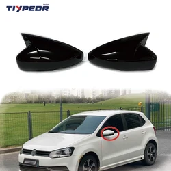 ABS Auto Reversing Mirror Cover Cowhorn Rearview Mirror Cover For Volkswagen VW Polo 2014 - 2018 2015 2016 2017