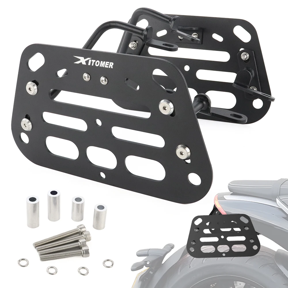 

Motorcycle Saddlebag Support Bars Mounting Brackets Fit For Triumph Rocket 3 R / GT 2020-2025 Side Luggage Rack Pannier Racks