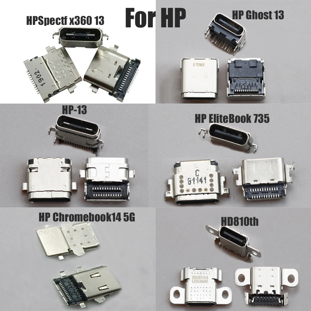 

JCD 1piece Suitable For HP SPECTRE X360 13-AP War 66 Ghost 13 735 ENVY-13 Laptop Type C Female Socket DC USB3.1 Charging Port