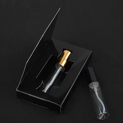 10/50/100pcs 5ml Customizable Paper Boxes Clear Glass Perfume Bottle With Atomizer Empty Parfum Packaging CUSTOM LOGO for gift