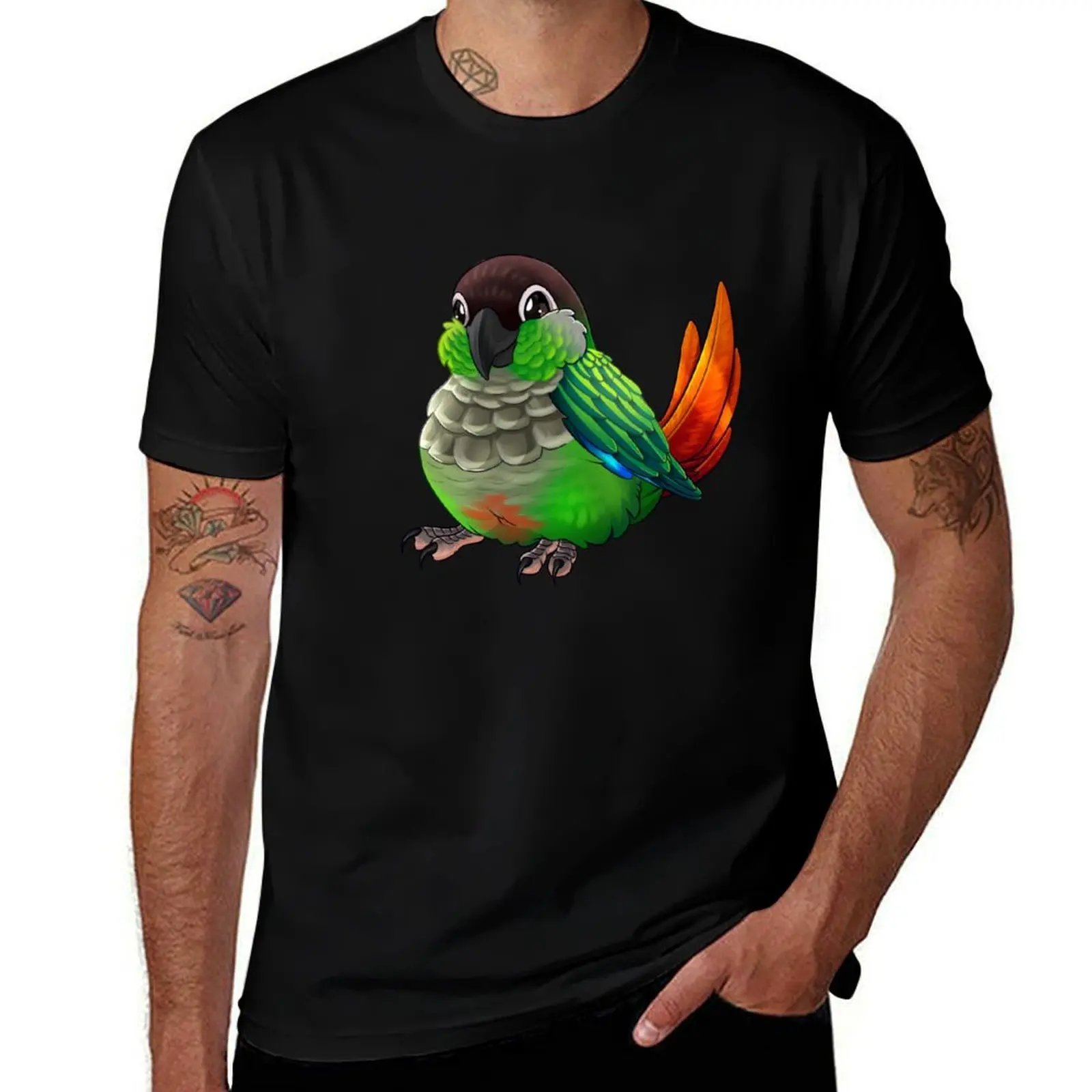 Green-cheek Conure T-Shirt Large Size Loose Casual Tee T-Shirt