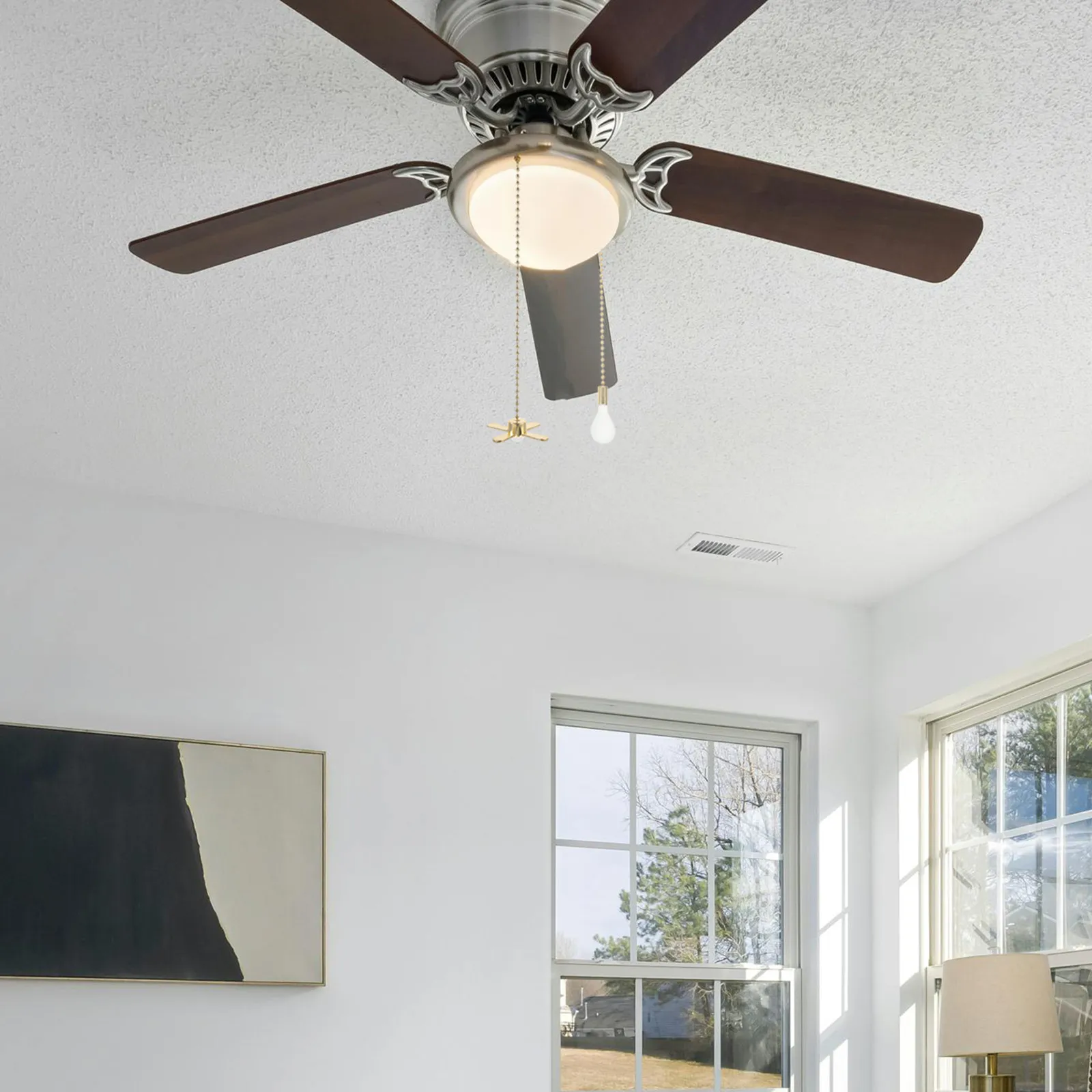 1Set Ceiling Fan Pull Chain Vintage Fan Pulls Decorative Lamp String Charm Retro Light Switch Extension Home Decor Pendant