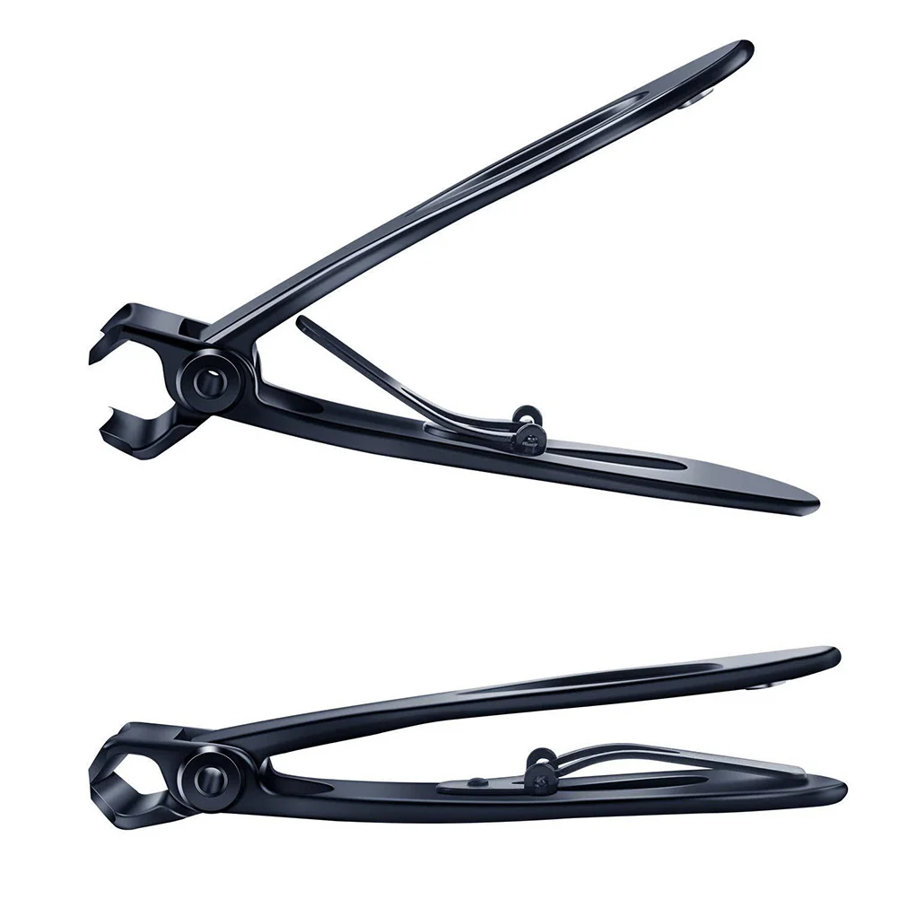 

3Pcs Strong Nail Shaping Kit Wide Jaw Opening Clippers File Fork Grooming Travel Gift Black Nail Clippers Manicure Set