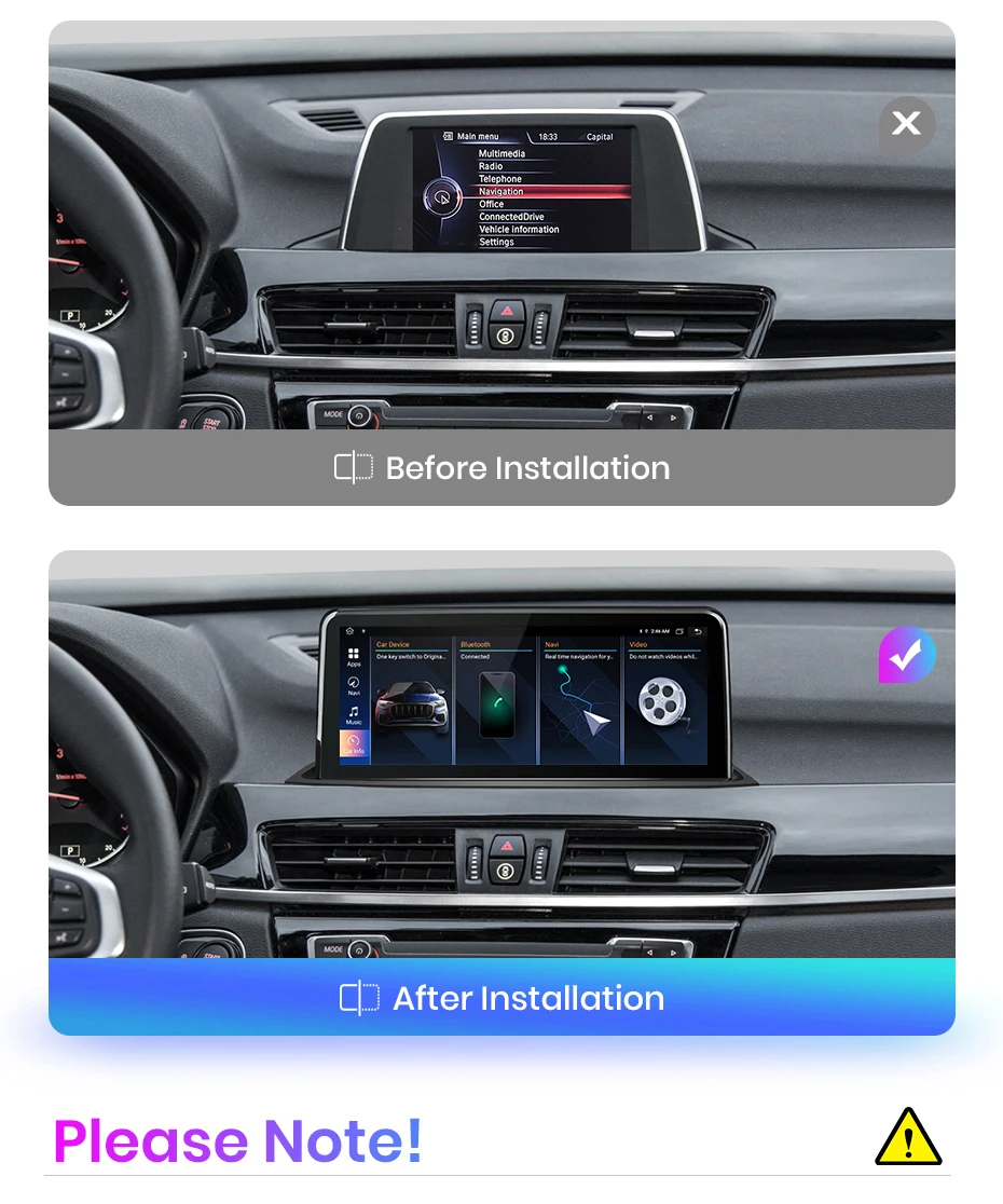 Junsun 10,25 zoll CarPlay Für Apple Auto Radio Multimedia Für BMW X1 F48 X2 F49 2013-2020 Bluetooth drahtlose Android Auto Stereo – Detail 1