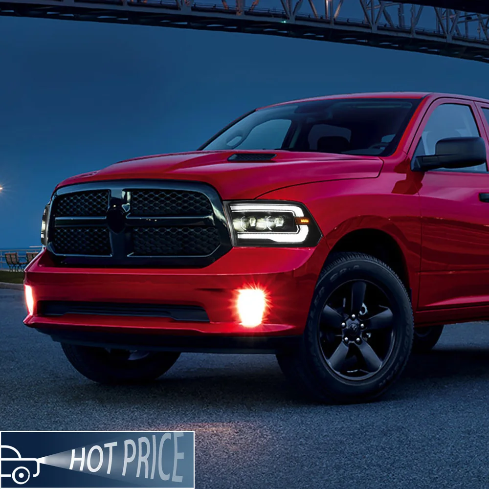 

For Dodge RAM 1500 2009-2018 Front Headlights LED Automatic Headlight Assembly Upgrade Dynamic Daytime Running Lights