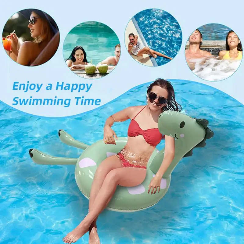 Inflatable Ring Float Floating Ring For Pool Swim Activities Portable Comfortable Fun Colorful Water Raft For Lake Relaxation