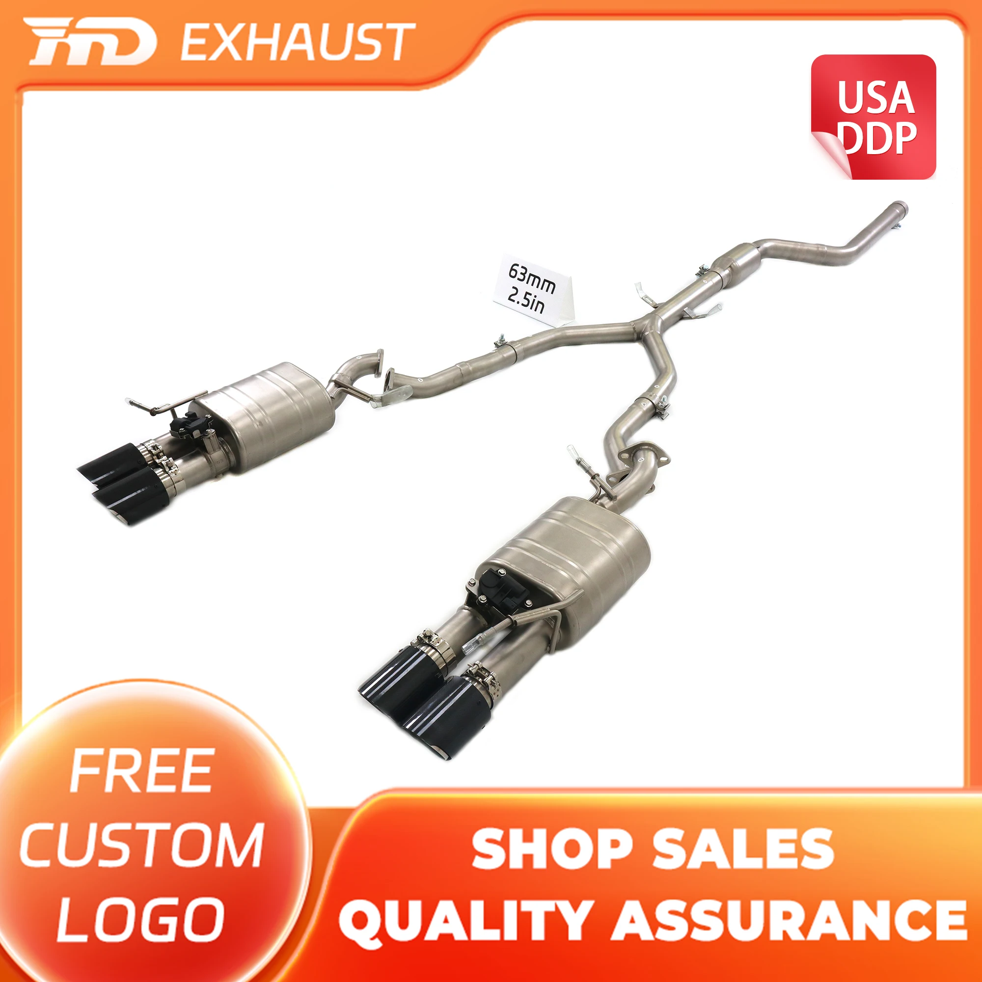 

HMD Exclusive Customization Stainless Steel Catback for BMW Z4 E89 2.0L High Performance Muffler With Tips Auto Parts