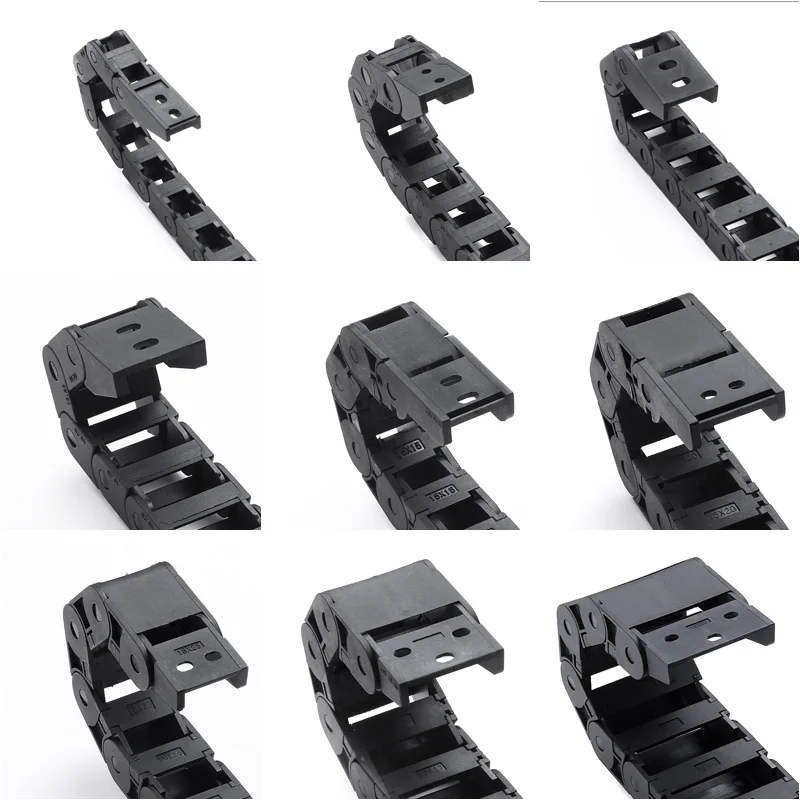 Plastic Nylon Steel Aluminum Energy Chain Groove Bridge 7x7 10x10 25x25 Light 25x38 Light 25x60 Reinforced 25x77 Reinforced