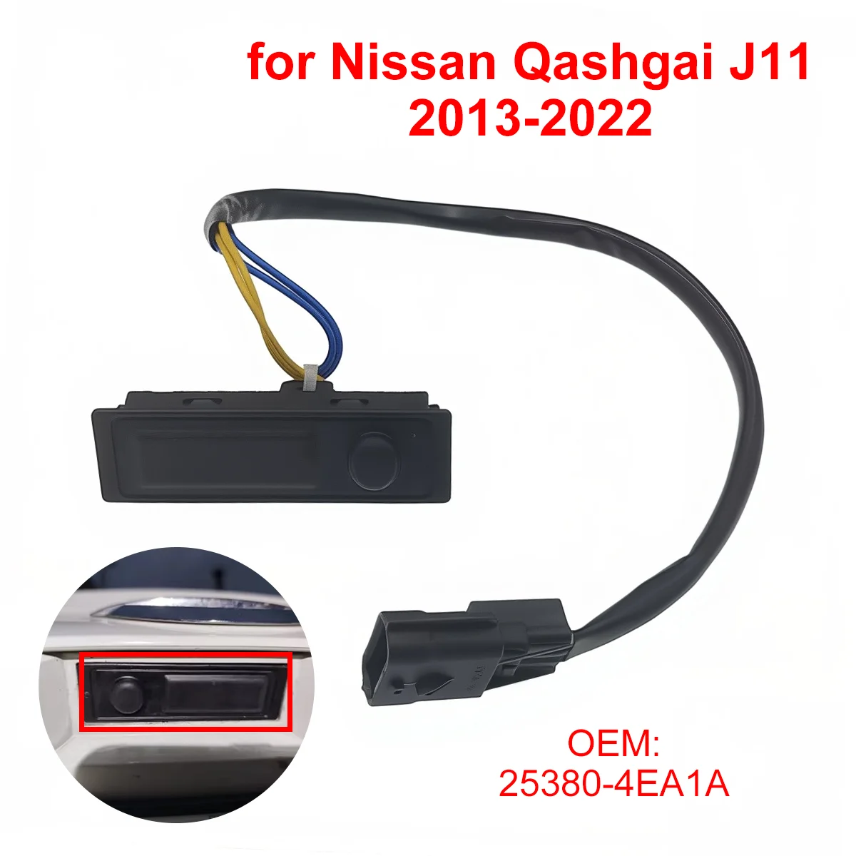 25380-4EA1A 4Pin Car Rear Trunk Boot Tailgate Switch Release Button for Nissan Qashqai J11 Rogue Sprot 2013-2022