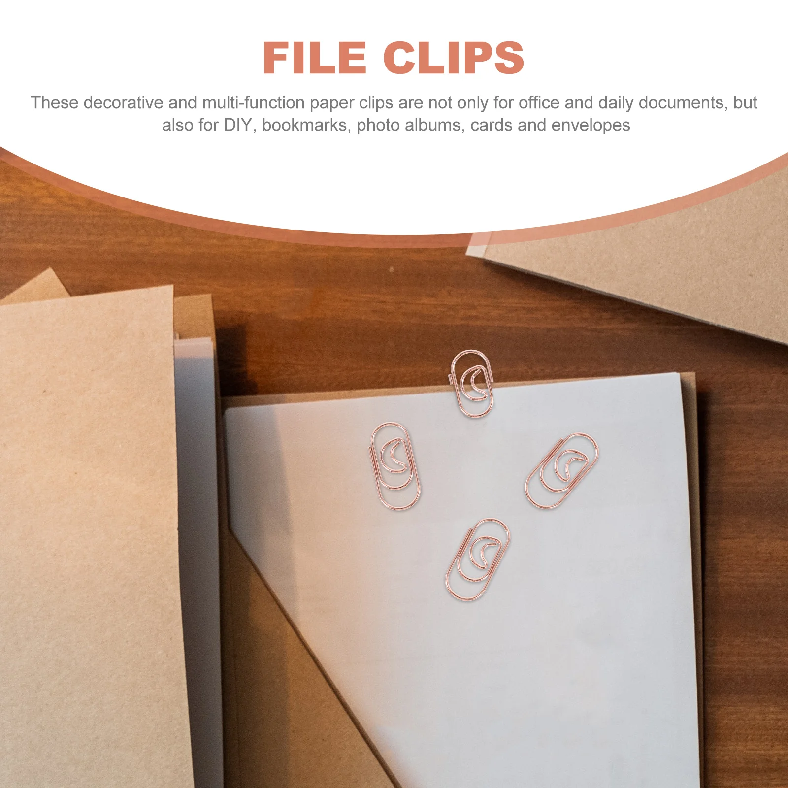 100 Pcs Micro Binder Clips 50pcs Packaged (rose Gold) Love Document Paper Student