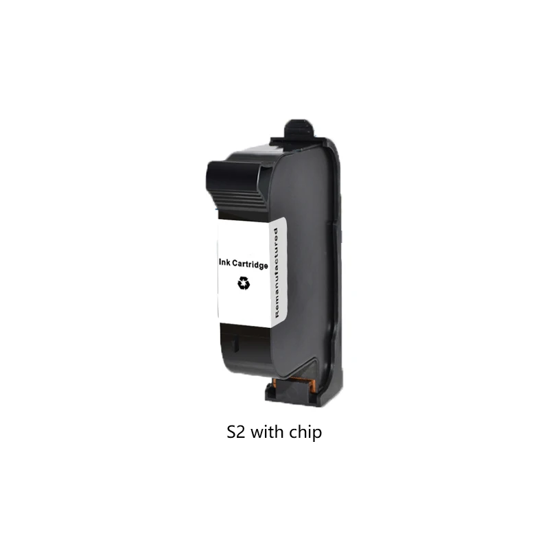 New Custom Chip Compatible S2 Black Ink Cartridge for the Anser U2™ Smart 1/2' Thermal Inkjet Printer (32ml)