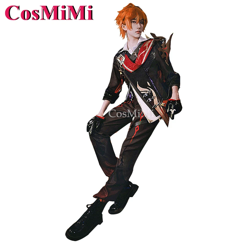 CosMiMi Tartaglia Cosplay Game Genshin Impact Costume Beholders Form Handsome Fashion Uniform Carnival Party Role Play Clothing