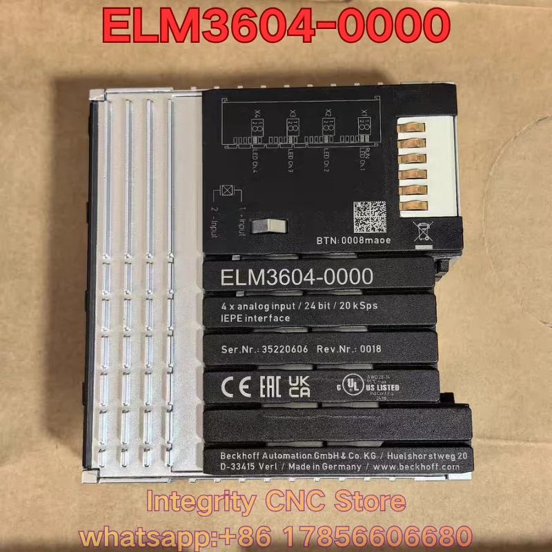 Second-hand  ELM3604-0000 PLC module functional test is normal