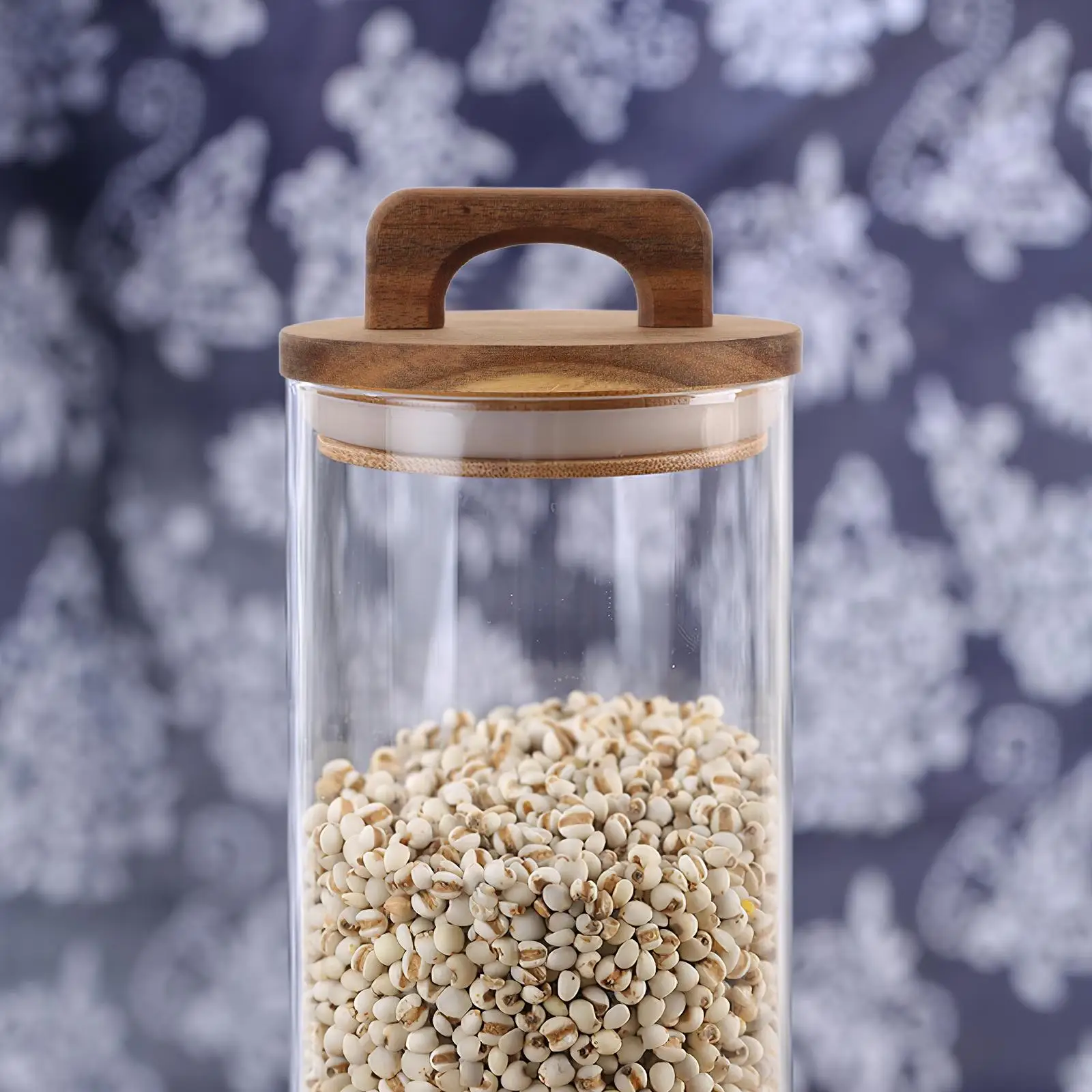 

Sealed Jar Wooden Lid With Handle Round Sealing Jar Handle With Sealing Ring Wide Mouth Natural Decorative Wood Jar Lids Sealing