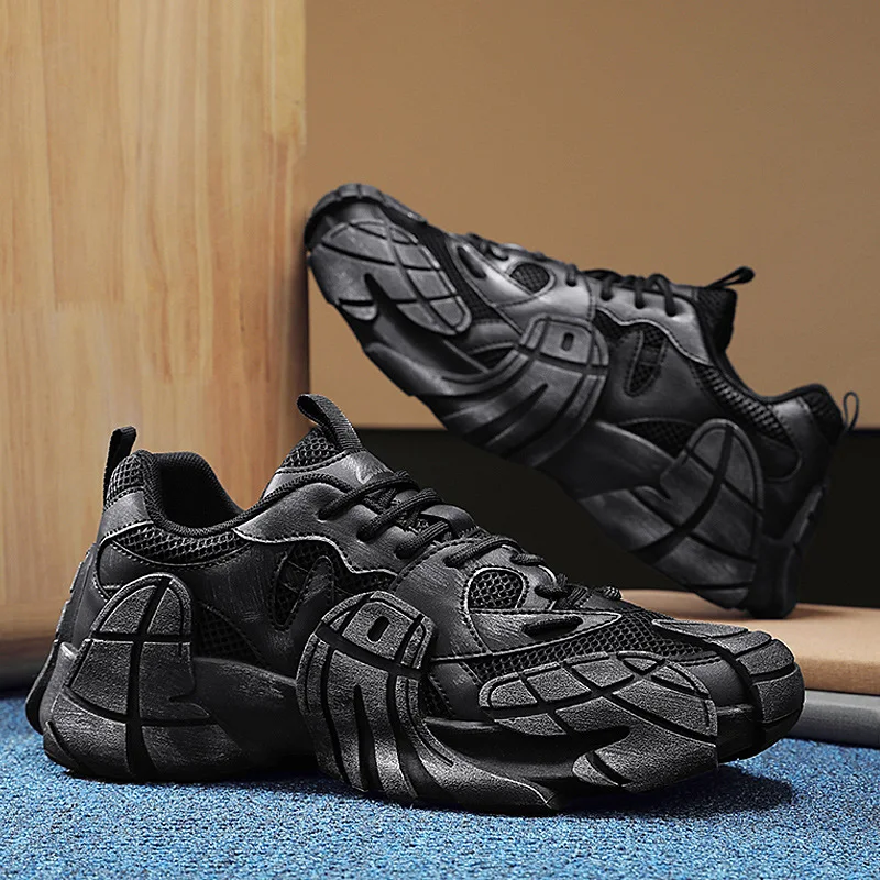 

Новая удобная дышащая мужская обувь с сеткой, противоскользящая износостойкая обувь для бега и отдыха с толстой подошвой