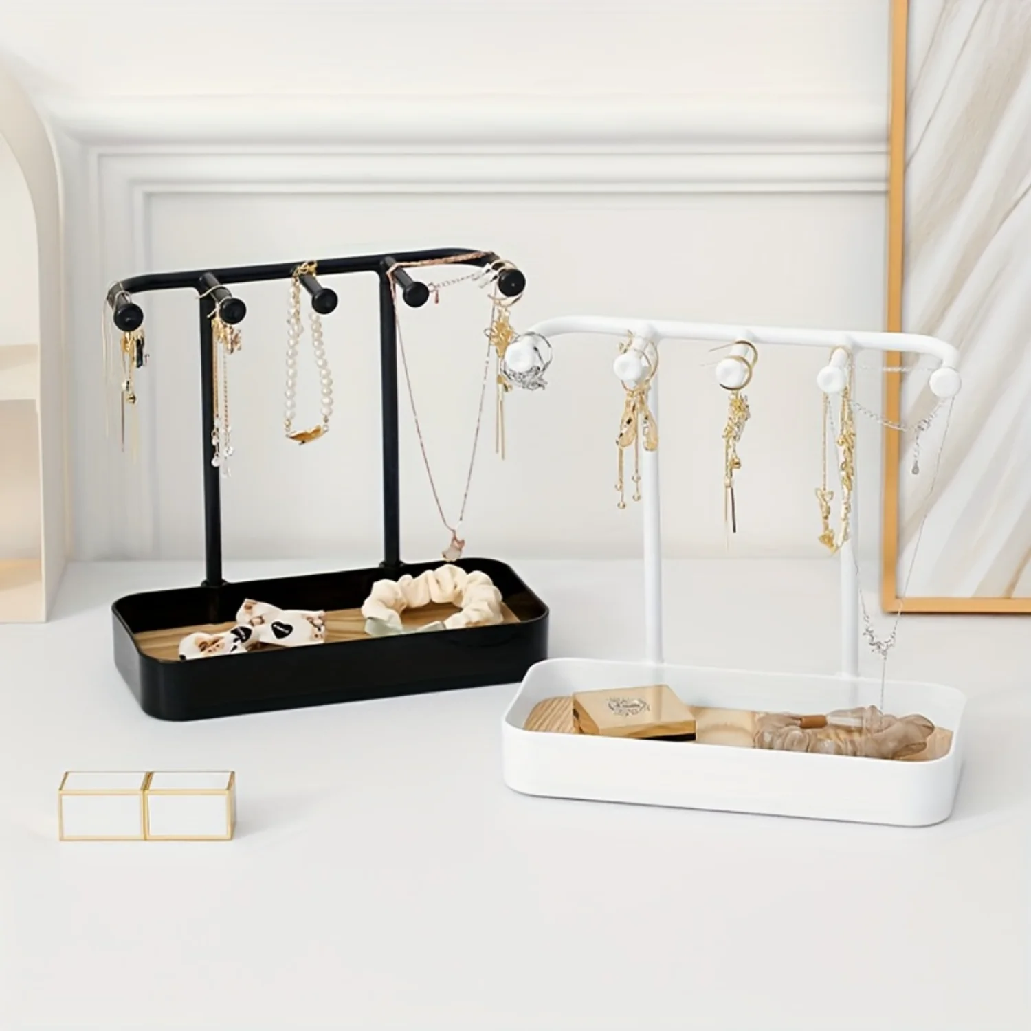 

1pc Jewelry Rack Necklace Jewelry Rack Household Dressing Hair Band Earrings Hair Accessories Display Rack, Aesthetic Room Deco