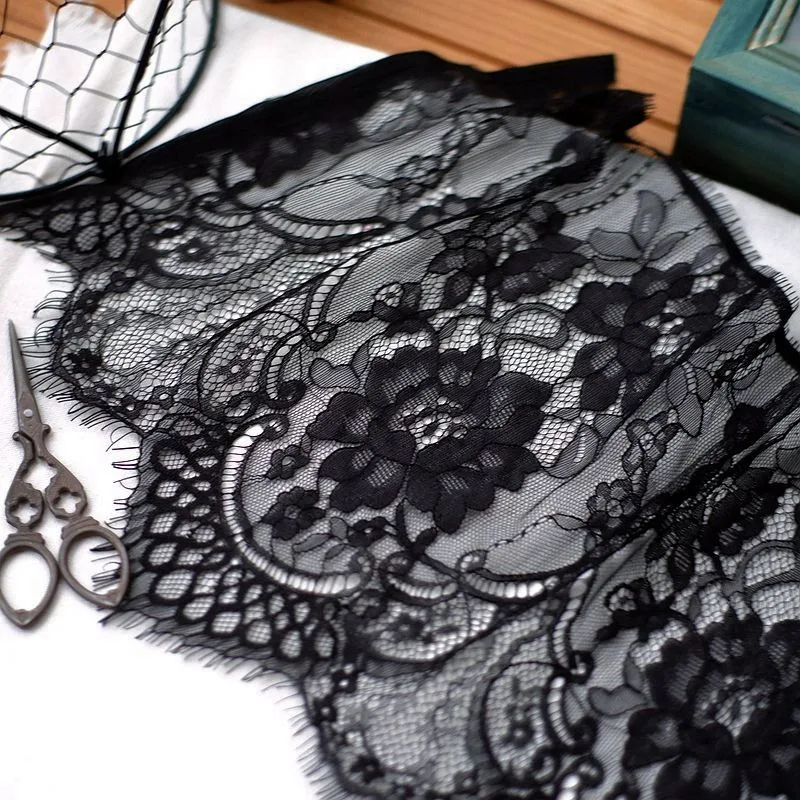 3 متر طويل ، 26 سنتيمتر واسعة ، جديد عالي الجودة رمش صائق نسيج الدانتيل ، DIY بها بنفسك اليدوية الديكور فستان الزفاف تنورة الملحقات #4