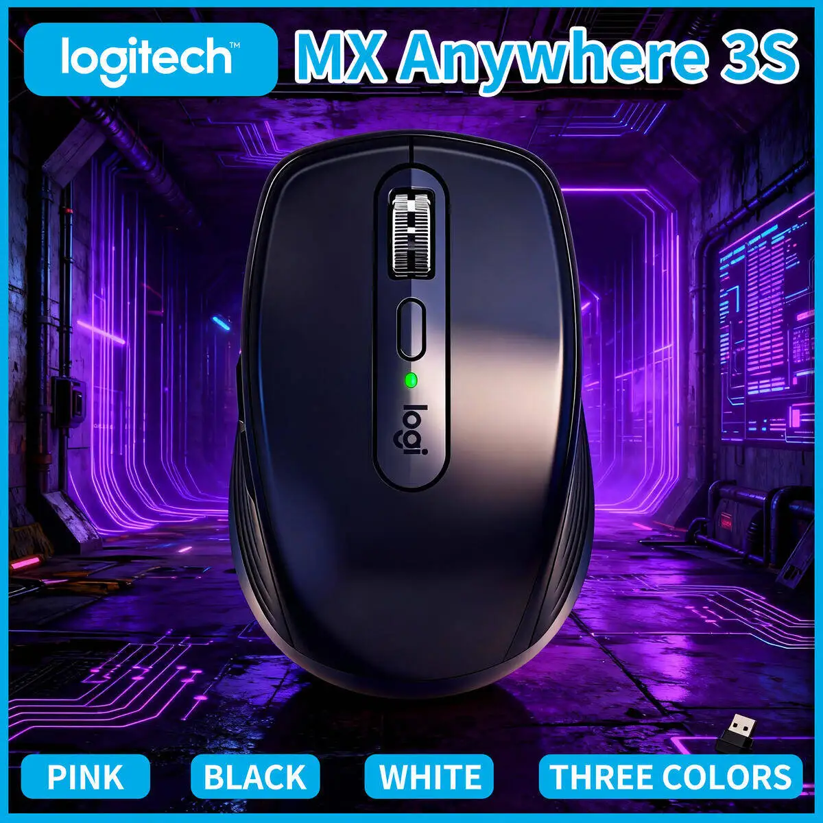 

Беспроводная мышь Logitech — удобная эргономика, плавное отслеживание, длинная батарея для путешествий и офиса MX Anywhere 3S