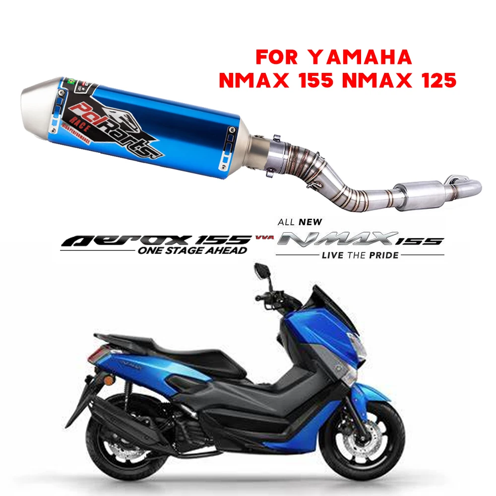 

Nmax155 Motorcycle Muffler Escape With Stciker For Yamaha Nmax 155 N Max155 Exhaust Full System Modified Front Middle Link Pipe