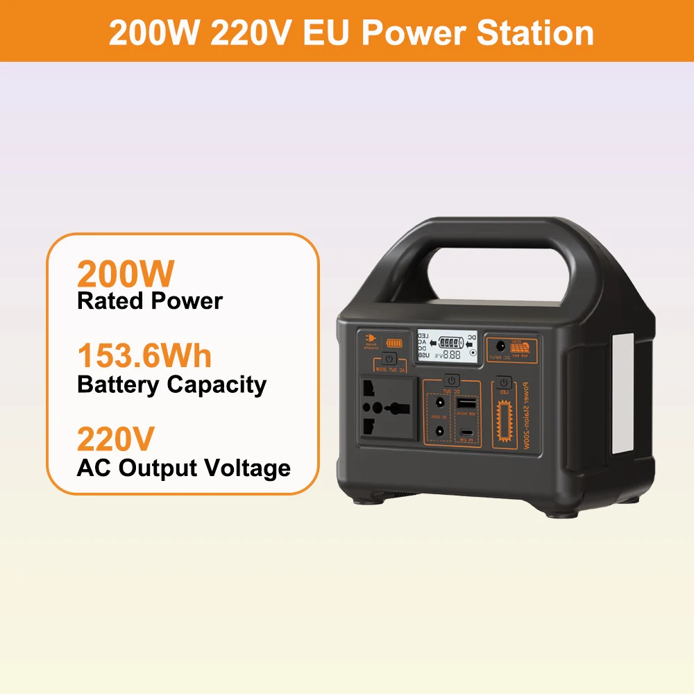Gaiaray 460Wh USV-Schnelllade-Stromversorgung 500W 300W Tragbare Powerstation 200W 100W Solargenerator für Zuhause, Notstrom, Wohnmobil, Off-Grid, 220V AC-Steckdose Notstrom, Camping, Outdoor-Angeln