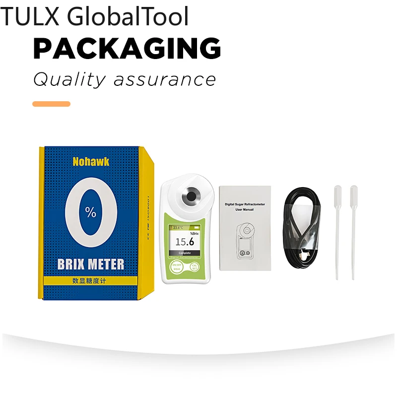 TULX  Brix Meter Refractometer Fruit Juice Cutting Oil Sugar Jam Juice Brix test High Accuracy Handheld Refractometer