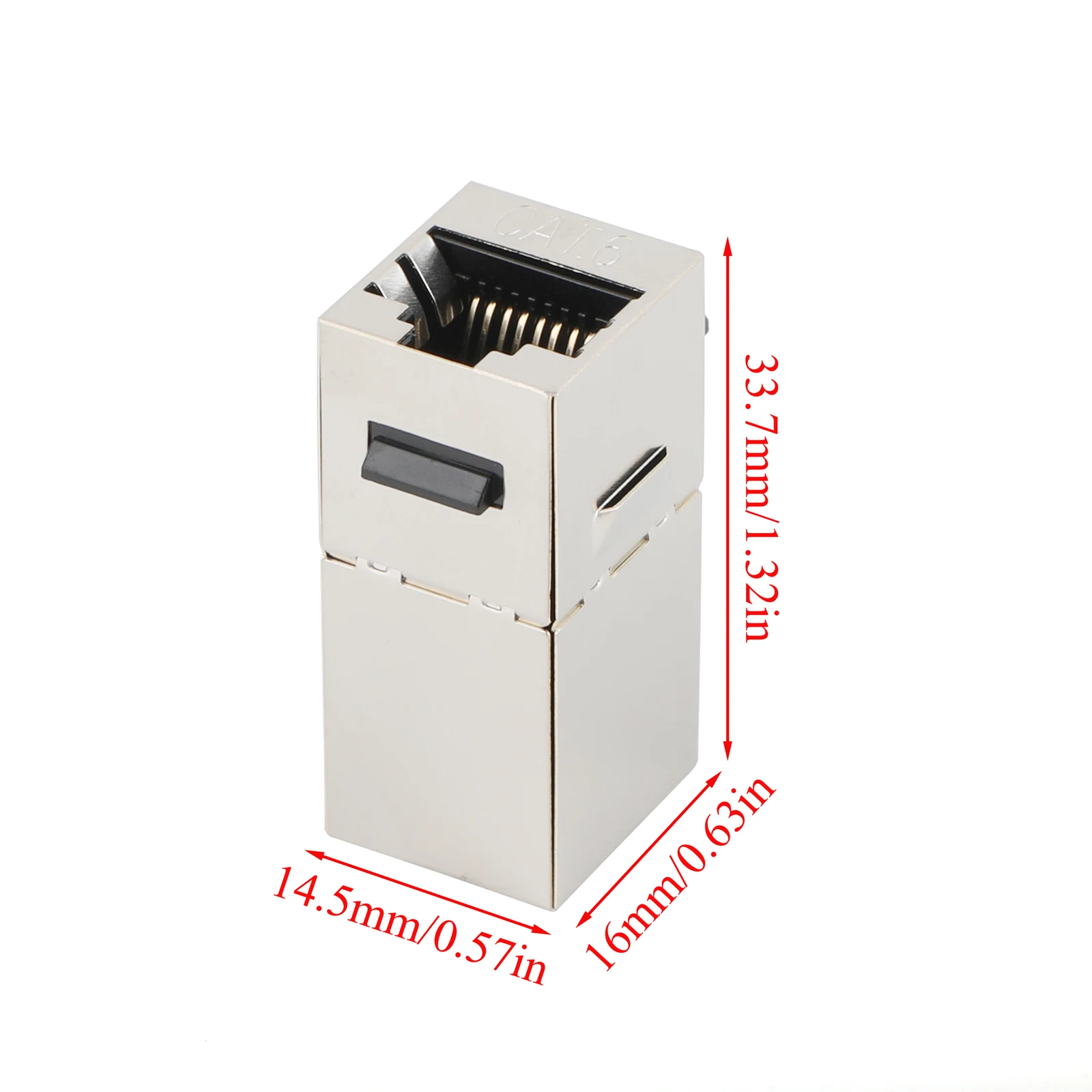 5/10/20/25 SZT. Konektor Keystone Ekranowany CAT.5E/6/6A/7 Rj45 Adapter Ethernet Żeński-Żeński do Paneli Patch z Pustymi Gniazdkami — zdjęcie produktu 6