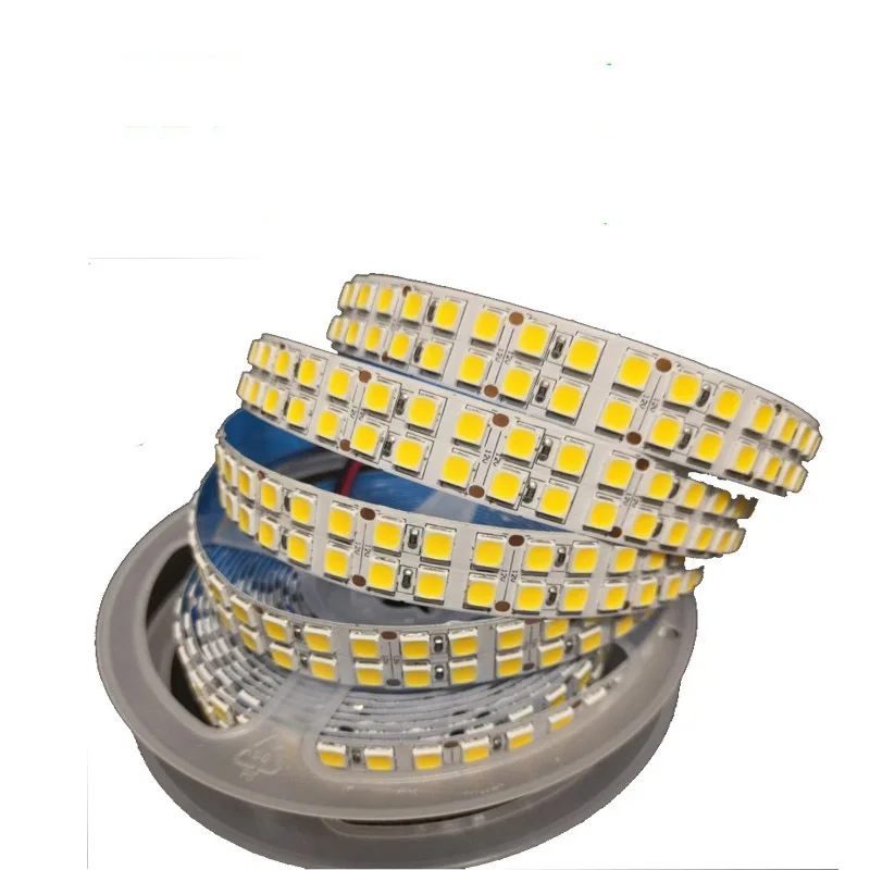 5m Double Row LED Strip 5050 5054 240 leds/m 25w/m 15mm 3000k Natrual White 4000k Day White 6000k 12v Soft Linear Flexible Strip