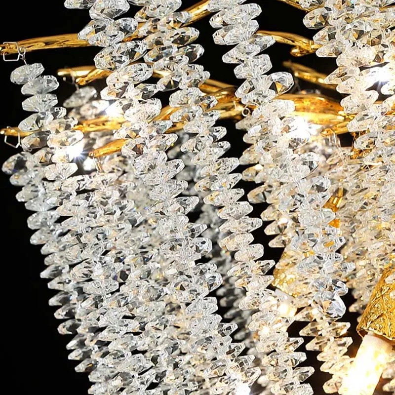 Light Luxury Modern Art Living Room Dining Room Headlight Bedroom Crystal Branch Wall Lamp view 4