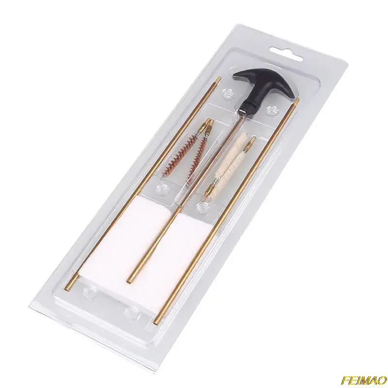 Kit di pulizia della canna tattica 177 &.22 4.5/5.5MM pistola per fucile pistola ad aria compressa spazzola per pistola pulitore per canna da caccia Set di strumenti per la pulizia della pistola a mano