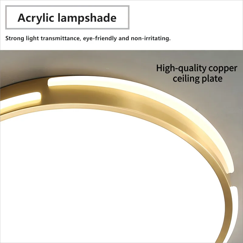 Led جميع أضواء السقف النحاسية CCT الشمال الفاخرة Led مصابيح السقف غرفة المعيشة غرفة نوم فيلا تركيبات الإضاءة لامعة الإبداعية
