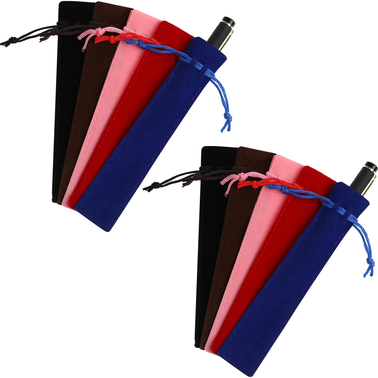 

20 pcs Sleeves Pen Packaging Sleeves Drawstring Pencil Cases Stationery Storage Bags For School Office Supplies Gift Organizer