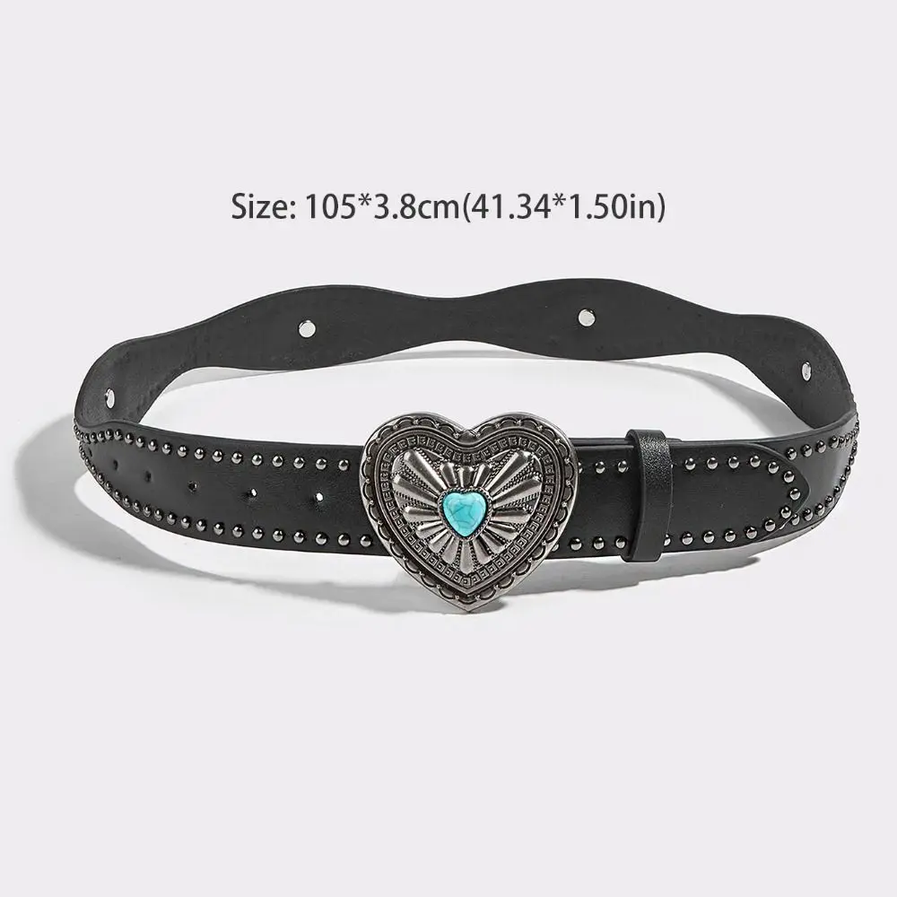 مشبك معدني بولي Leather الجلود برشام حزام الكورية نمط القوطية واسعة حزام كل مباراة الجينز بنطلون ديكور Y2K فتاة حزام في الهواء الطلق