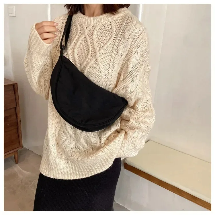 

2024 Nylon Casual Hobos Chest Bag Underarm Crossbody Bag For Women Students Shoulder Cross Body Bag