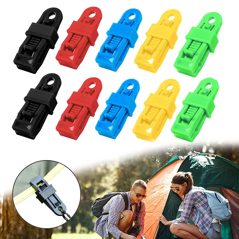 

Adjustable Locking Heavy Duty Tarp Clips, Strong Windproof Tarp Clips for Outdoor Camping Tarp Shade Cloth Canopy Clips Reusable