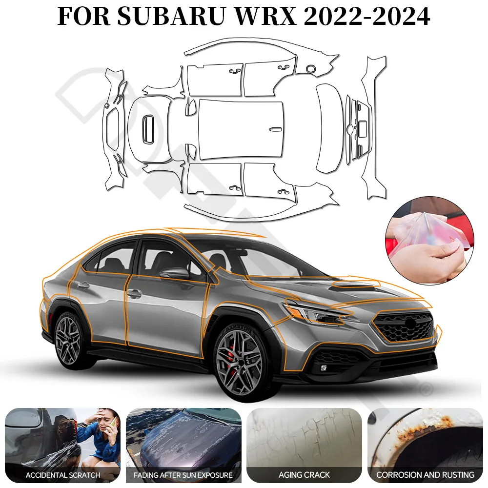 

9 мил для Subaru WRX 2022-2024 PPF ТПУ предварительно вырезанная защитная пленка от краски против царапин невидимая прозрачная автомобильная пленка