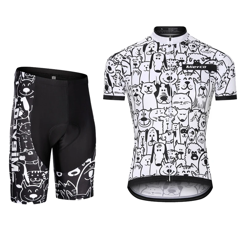 Men's Short-Sleeved Cycling Jersey Suit, Breathable Quick-Drying Clothes, Mountain Bike Set, Sports Equipment, Sweat Wicking