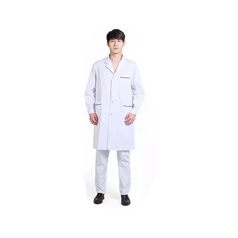 

Laboratory White Coat, Long-sleeved Lab Coat, White Doctor and Nurse Work Clothes Beautician Clothes