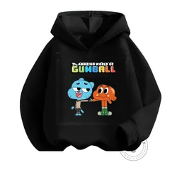 Animation Cartoon Printing For Boys Girls Amazing World Gumball Funny Korean Sweatshirt New Fall 2024 Kawaii Cute Kids Hoodie