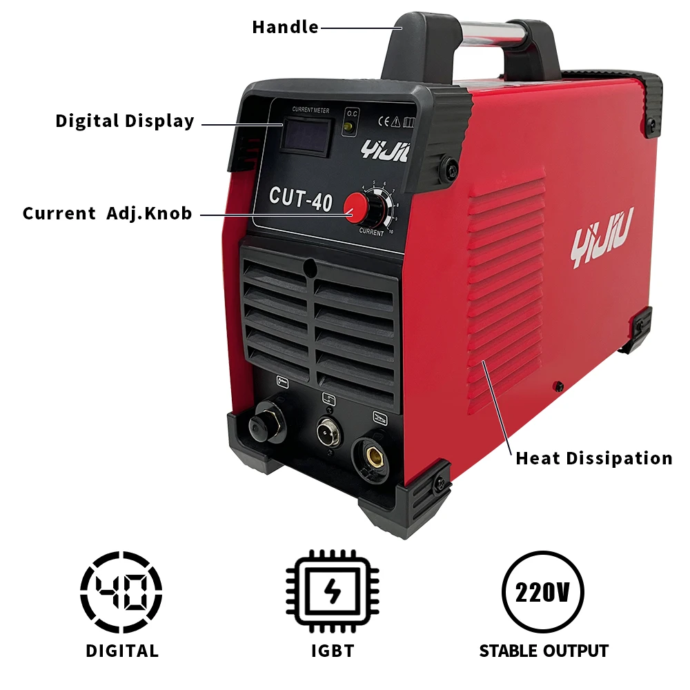 220 فولت 40A المحمولة البلازما القاطع رائجة البيع IGBT آلة قطع البلازما للكربون الصلب الفولاذ المقاوم للصدأ الألومنيوم النحاس