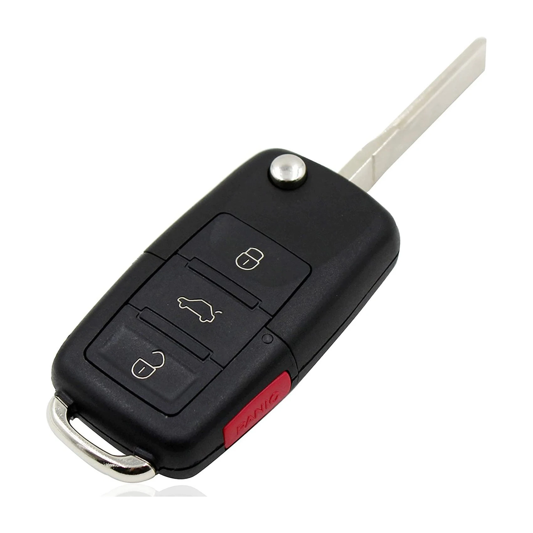 VW Passat Jetta Beetle Golf Uncut Keyless Entry 용 4 버튼 플립 원격 FOB 키 쉘 케이스