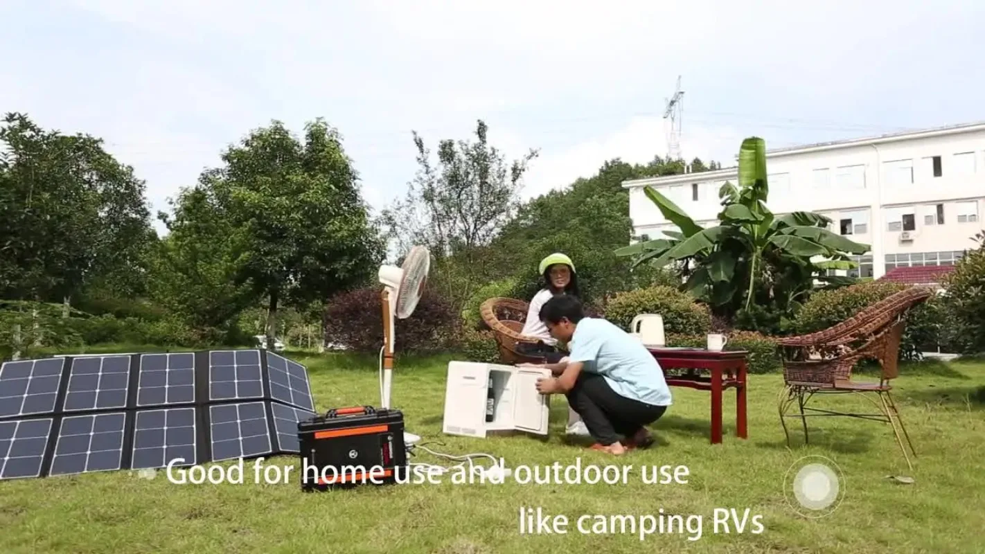 Portable Solar Generator On Suitcase  System 18650 With Power Bank Camping Kit