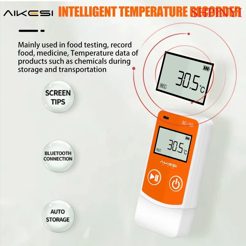 AIKESI RC-50/60 Data Logger USB Temperature Recorder Digital Thermograph for Pharmaceutical Use CE FCC ROHS