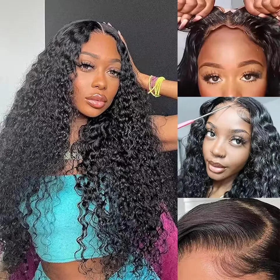 Burmese Curly Wigs Human Hair 7x6 Lace Frontal Wig 44 46 Inches For Women 13x4 13x6 Curly HD Lace Front Wigs with Spiral End image 3