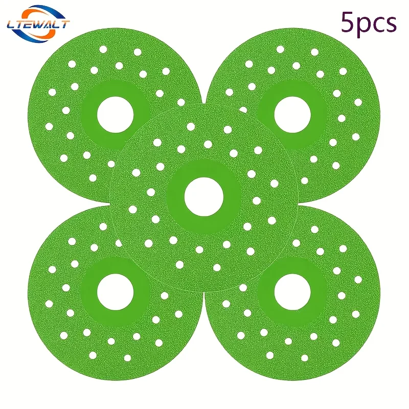 

5pcs Ultra-Thin Diamond Discs, 4-Inch (100mm) for Ceramic Tiles & Steel - Anti-Rust, No Assembly Needed, Saw Blade