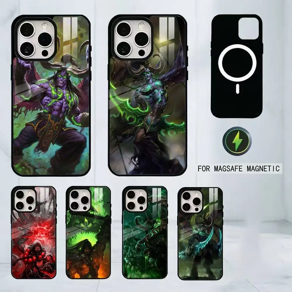 

W-World of W-Warcraft Phone Case For iPhone17,16,15,14,13,12,11 Plus,Pro Magnetic with Magsafe Wireless Charging