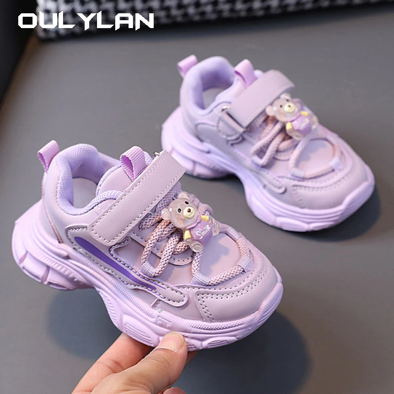 Summer Sneakers for Child Mesh Breathable Boys Girls Sport Shoes Cute Bear Kids Anti Slip Footwear Toddler Baby Running Shoes