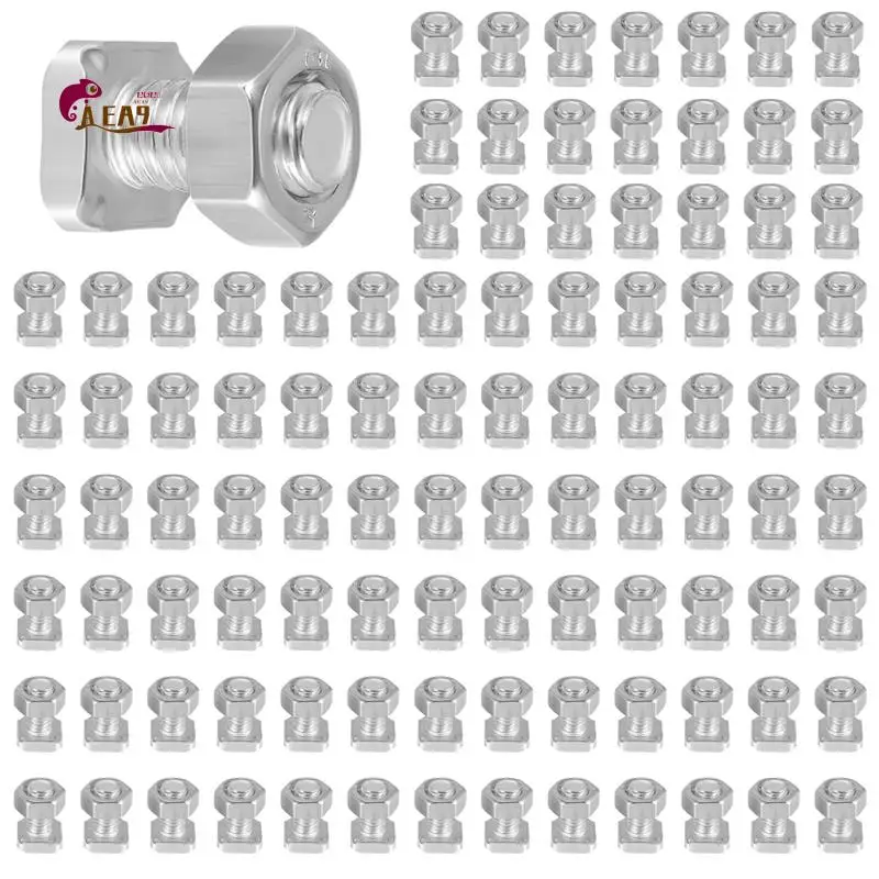 

AEA9-50 Packs Greenhouse Nuts And Bolts Square Head Bolts Nuts Greenhouse Repair Kit Parts Replacement Garden Supplies